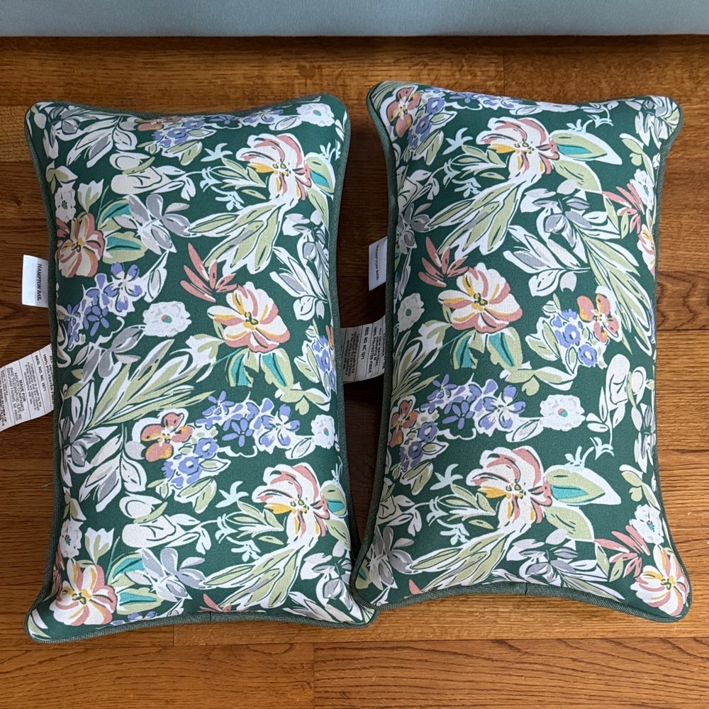 Botanical floral Print outdoor Accent Pillows